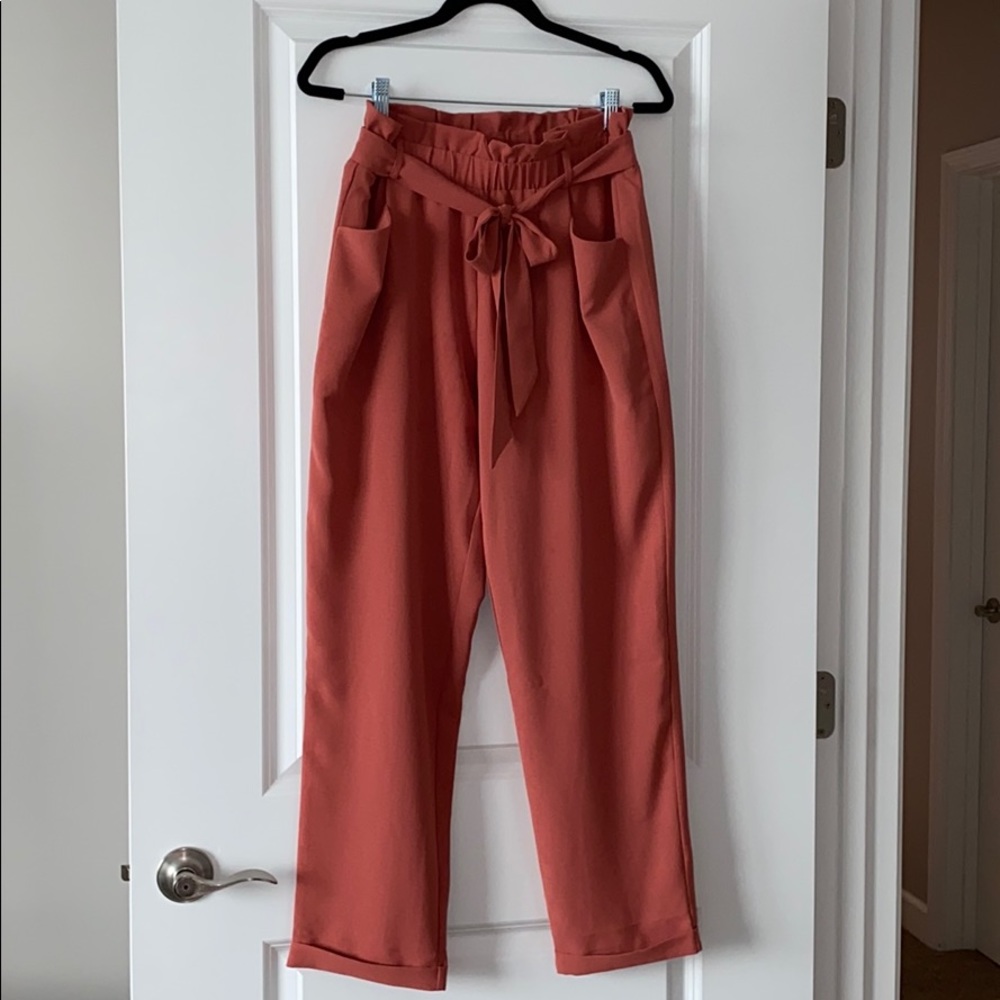 Paper Waist Tie Pants